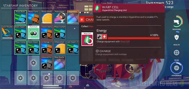 Warp Cell in inventory