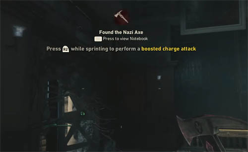 Axe melee weapon notification