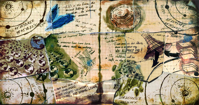 Paper scraps from Shadows of Evil