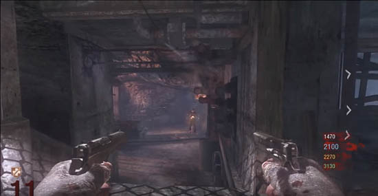 Napalm zombie under gas pipes