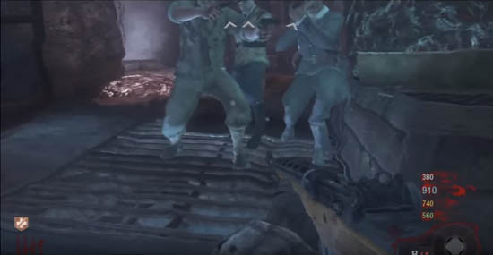 Players standing on metal grates