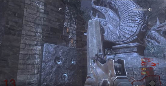 Stone symbols on wall