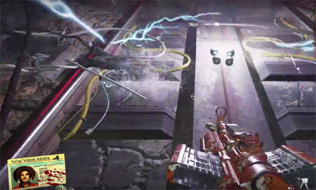 Alien fuse on train tracks in subway