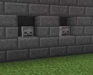 Minecraft 12w36a - New block - Skeleton head decoration