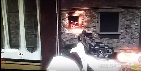 red symbol from train