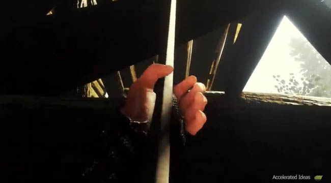 Climbing a structure using rope