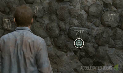 Roman numeral on rock