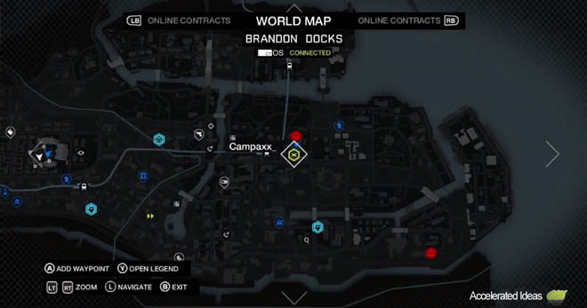 Watch Dogs in-game map