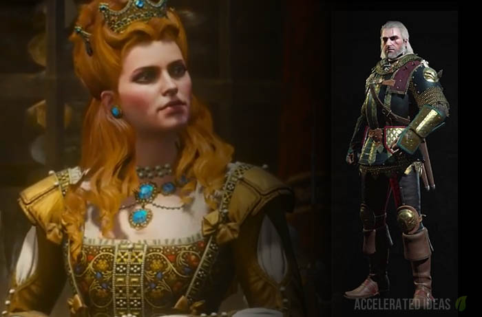 Geralt armour and queen split screen