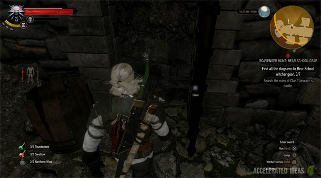 narrow passage entrance