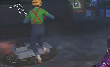 Gold platform with Speaker on top