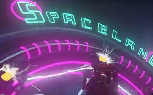 Yellow panels around sign