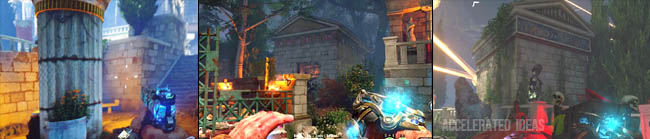 Breakable walls that reveal hidden cogs