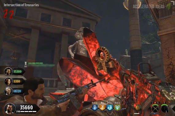 Object inside red crystal